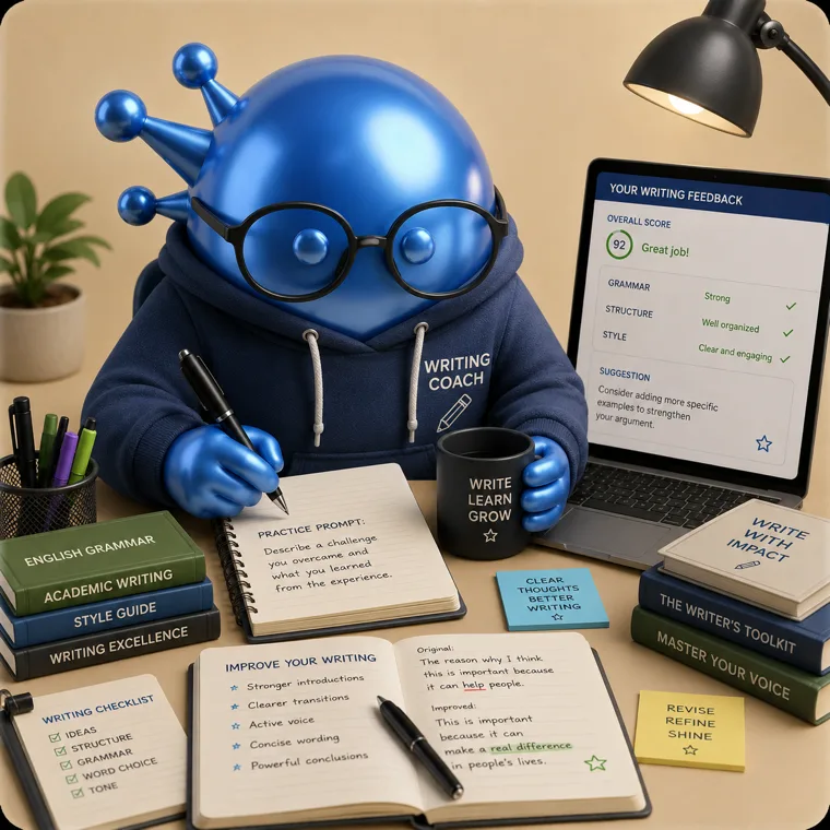 Writing Coach Mind giving feedback on writing